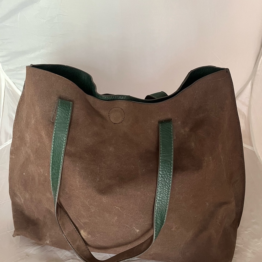 Brown and Green Tote Bag